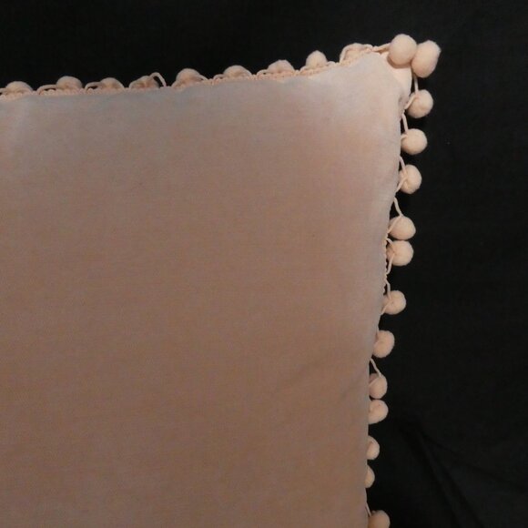 EMMA & VIOLET | Decorative / Accent / Throw Pillow With Pom Pom Trim | NWT - Picture 3 of 11